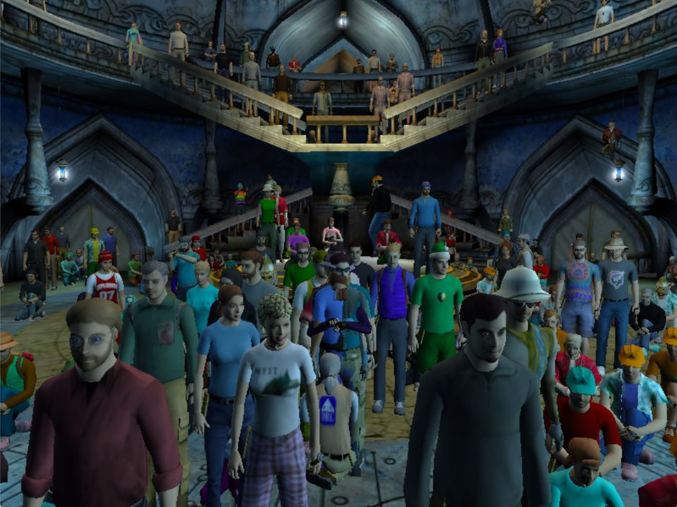 Crowd in the Watcher's Pub