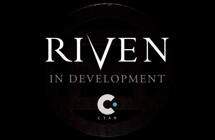 Riven trailer screenshot, saying: "Riven, in development"